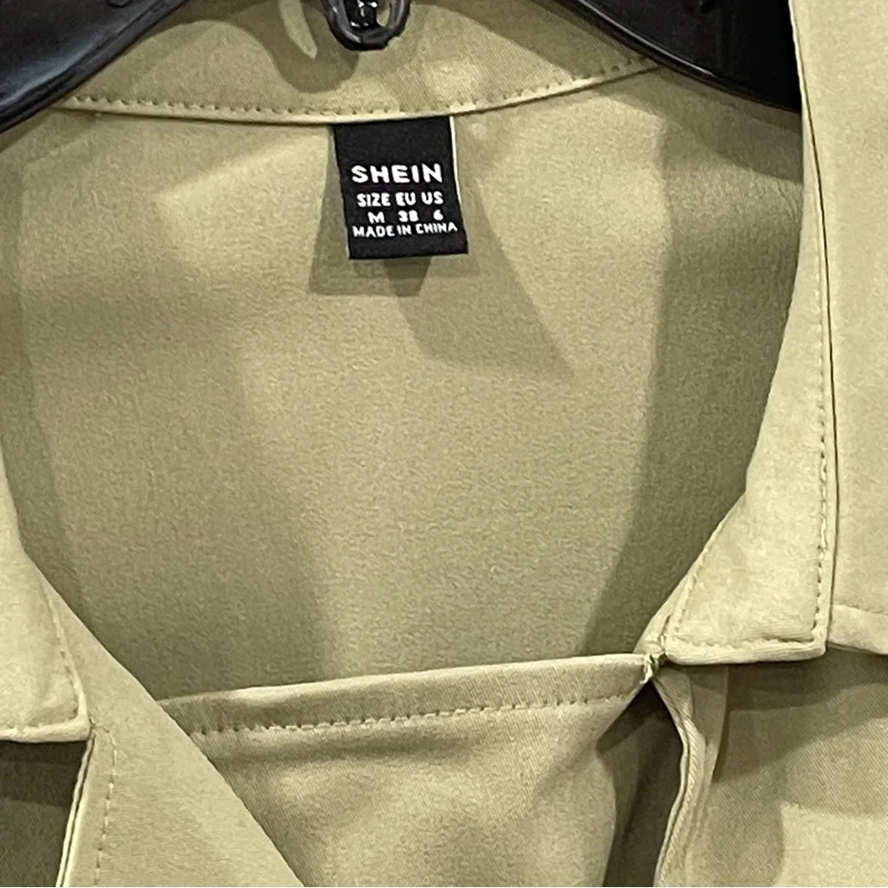 Shein, Sage Green Trench, Size 6